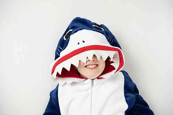 Кигуруми Акула, детская пижама, велсофт,топ Крохатушка одяг Киев