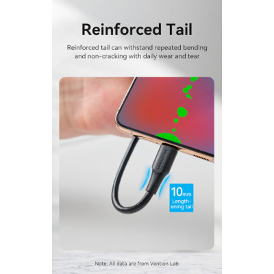 Дата кабель USB 2.0 AM to Type-C 0.5m 3.0A (18W) PVC Vention (CTHBD) Вінниця - фото 2