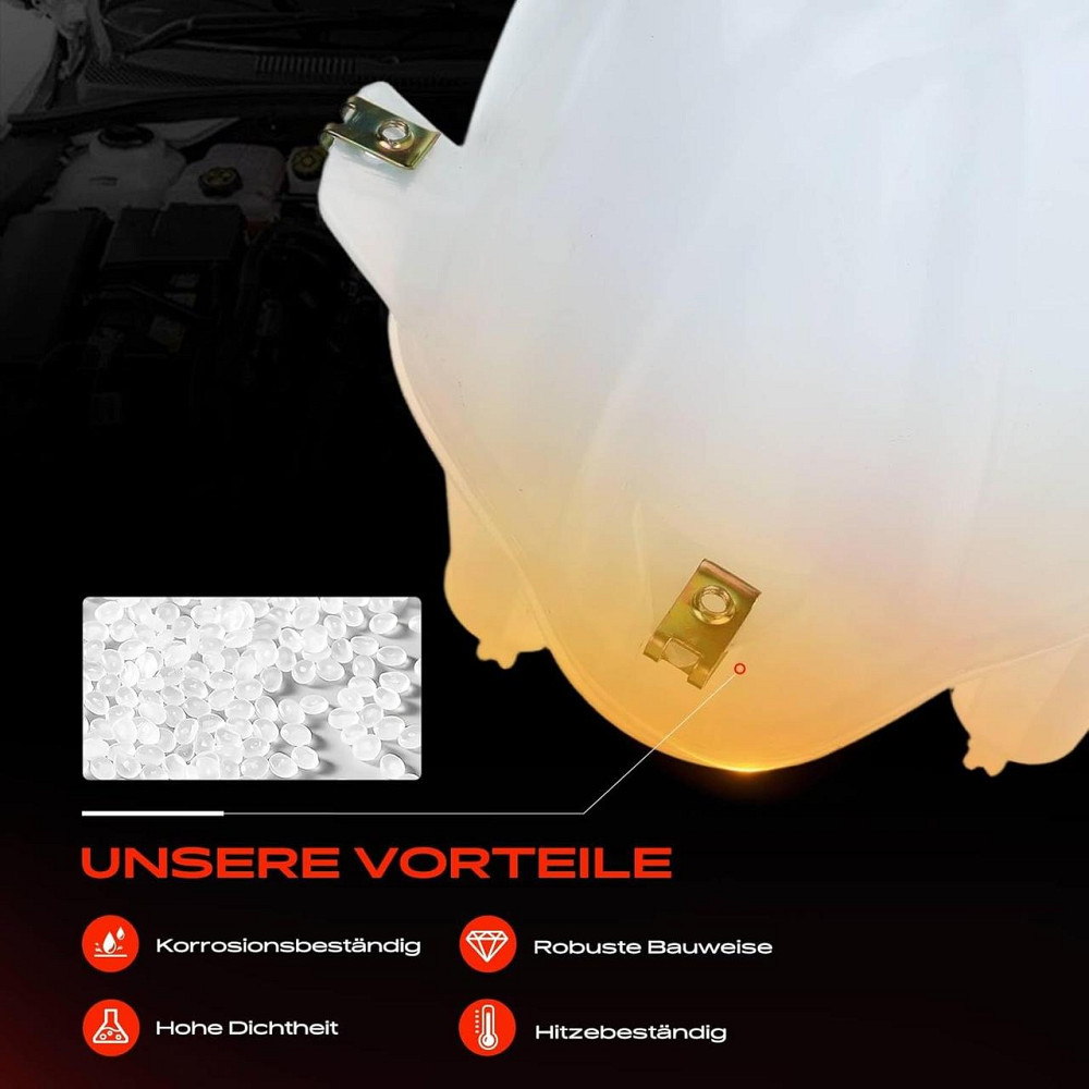 Бачок розширювальний Frankberg 1358583080 чорний з кришкою для Boxer/Ducato/Jumper 2.0L-3.0L 2006-2021, бачок охолоджуючої рідини, Київ - фото 3