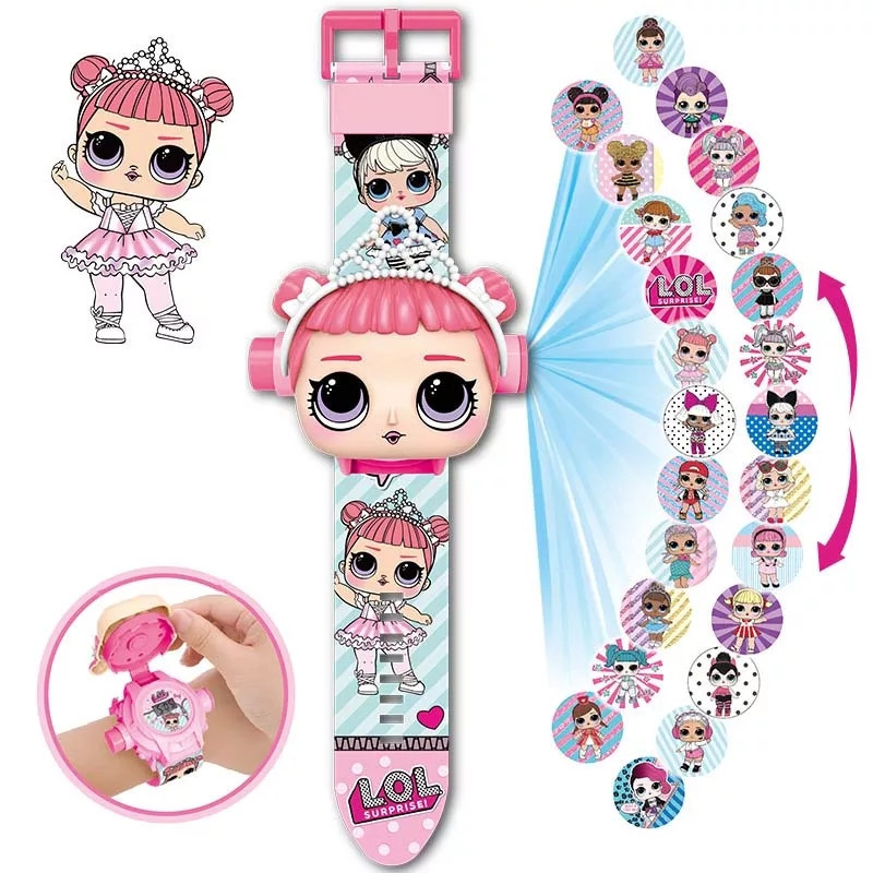 Часы кукла Лол детские с проектором, 24 картинки, сверху электронные часы под крышечкой Киев - изображение 1