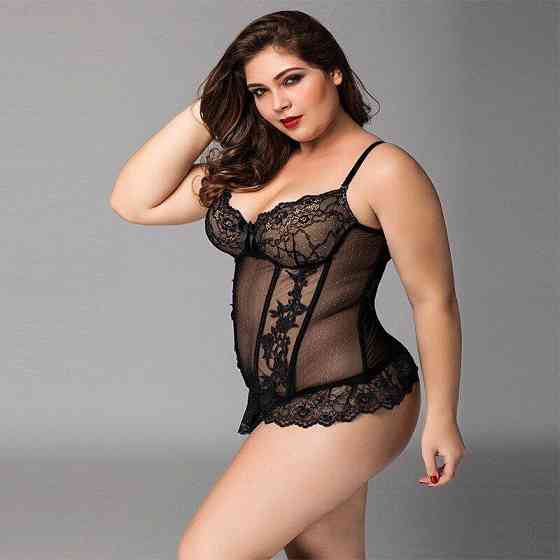 Мереживний корсет JSY «Сексуальна Белла» Plus Size Black, дрібна сітка, гіпюр, чашки з кісточками Sex Aura Київ