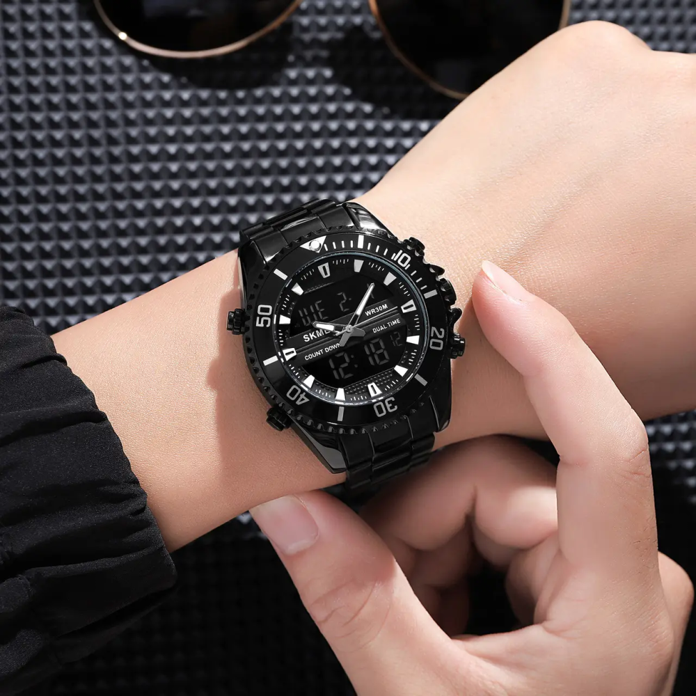 Чоловічий наручний годинник Skmei 1850 (Чорний) Київ - фото 6