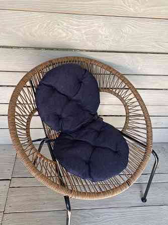 Подушка для стільців (38x38х5 см) кругла Decorator Мальмо колір темно-синій 84-044 Київ