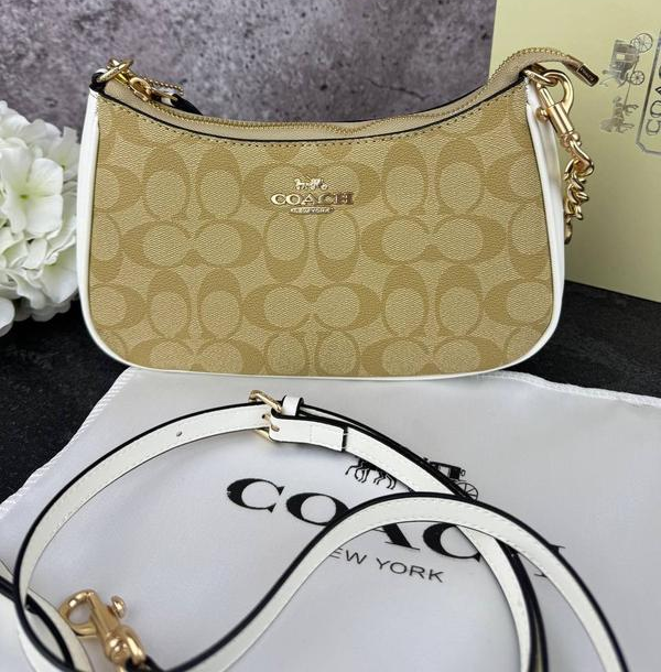 Сумка жіноча з двома ручками (Бежевий з білим) Вінниця - фото 10