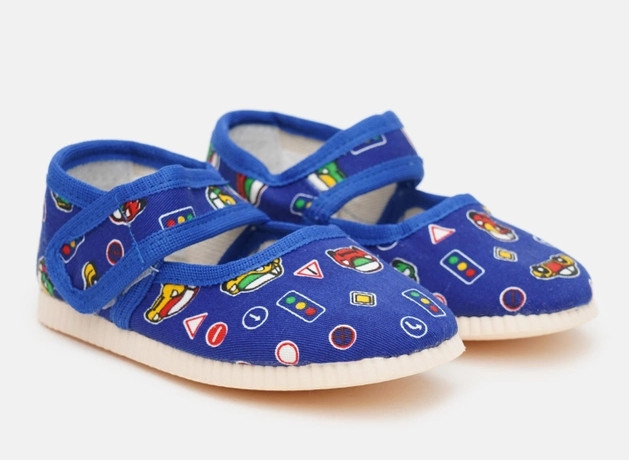 Капці в садок із задником на липучці, дитячі капці для садка хлопчик сині Одеса - фото 8