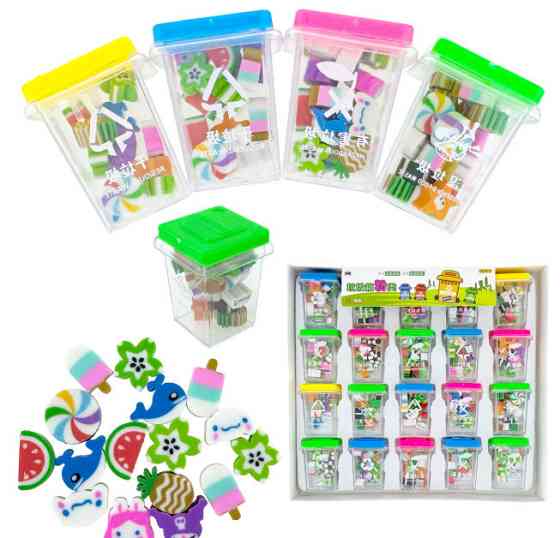 Ластики стирачки набор 20 шт микс Киев