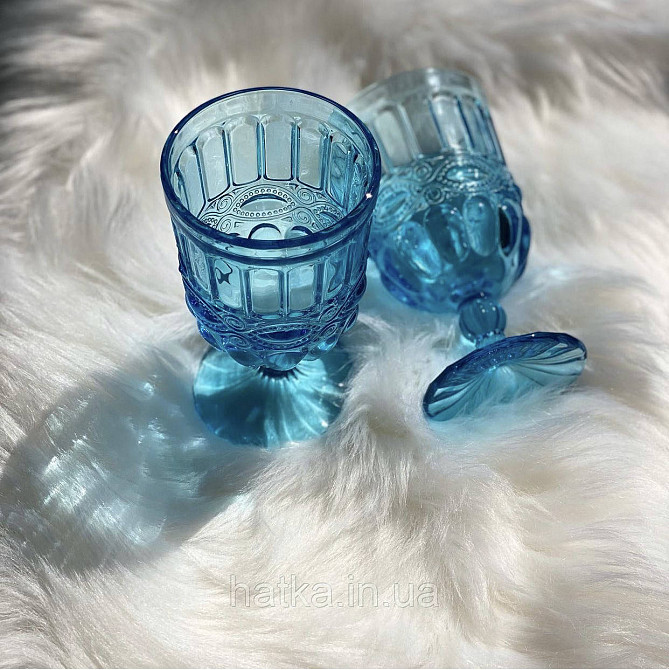 Келих 270 мл «Кубок» синій скло для дому та ресторанів Київ - фото 3