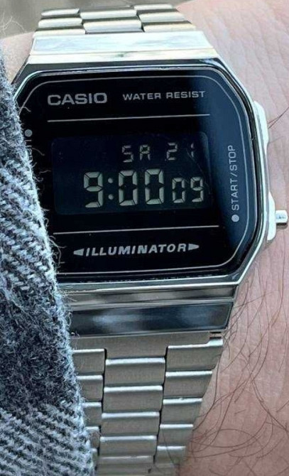 Годинник A168 WEM Silver/Black | Часы касио A159W | Мужские Винтаж AQ Киев - изображение 7