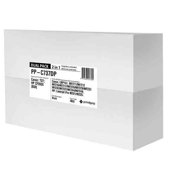 Картридж PrintPro (PP-C737DP) Canon MF211/MF212W/MF216N (Canon 737/CF283A) Dual Pack Black Харків