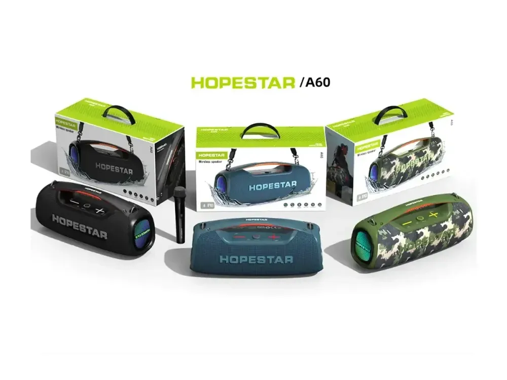 Портативна колонка Hopestar A60 Bluetooth 5.1, 18000 мА·год, RGB, AUX, USB, FM, стильний дизайн Одеса - фото 1
