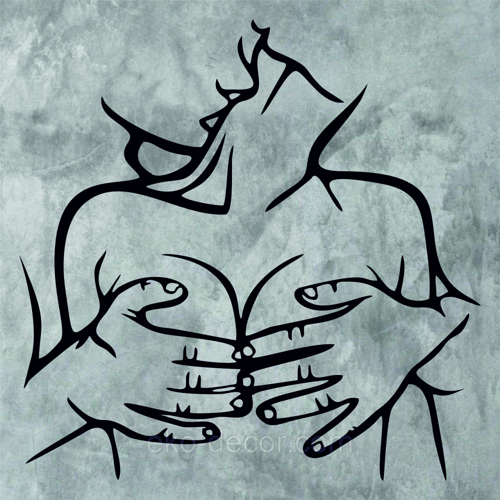 Декоративное настенное Панно «По взрослому 18+», Декор на стену 70*70 см, Черный Киев - изображение 9