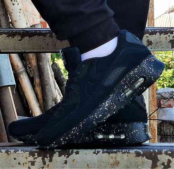 Чоловічі Кросівки Nike Air Max 90 Замшеві Сині Найк Шкіряні (розміри: 45) Дніпро