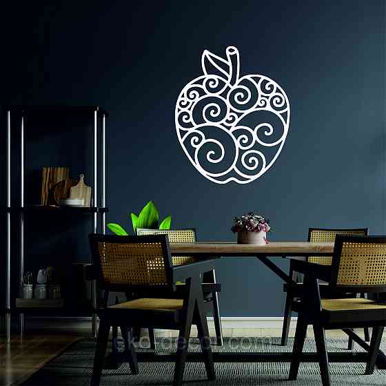 Декоративное настенное Панно «Яблоко» Декор на стену 70*59 см, Белый Киев