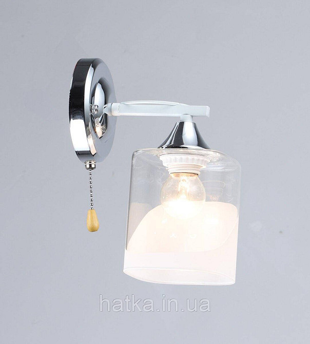 Бра з одним плафоном K2258/1W (Білий+Хром) Київ - фото 1