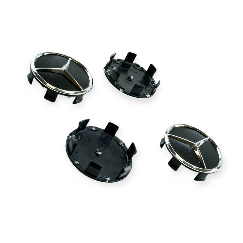 Ковпачок заглушка диска mercedes 70/75мм чорні (к-т 4шт) Мукачево - фото 1