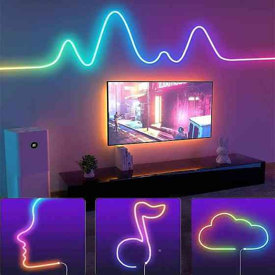 Неонова LED стрічка на 5 м,LED NEON multi with function,12V-220V SBR Київ