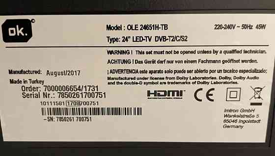 Телевізор OK. OLE 24651H- TB Київ