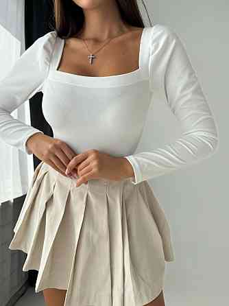 Женская базовая кофта с квадратным вырезом креп-дайвинг Белый, 46/48 Одесса