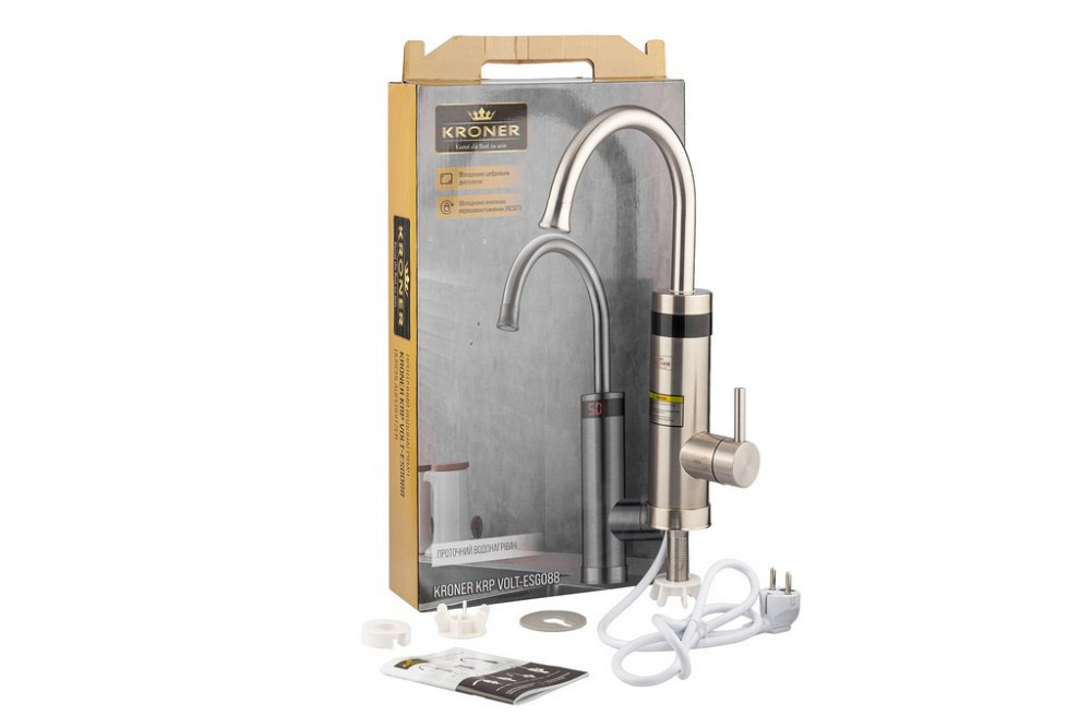 Кухонный кран с электронагревом Kroner KRP Volt - ESG088 с дисплеем Киев - изображение 7