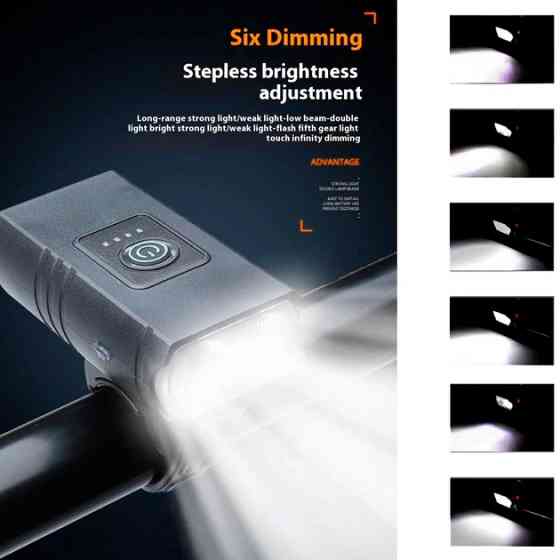 Велофонарь с водозащитой и зарядкой, Фонарик для велосипеда, Фара led для велосипеда UF-61 Львов