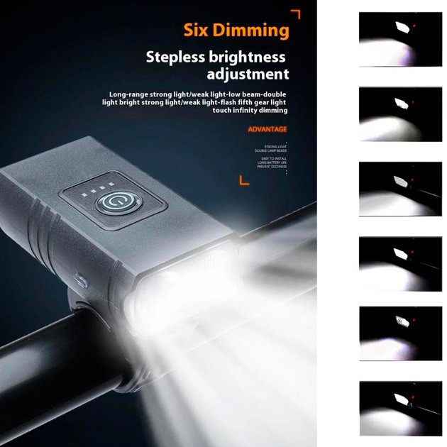 Велофонарь с водозащитой и зарядкой, Фонарик для велосипеда, Фара led для велосипеда UF-61 Львов - изображение 1