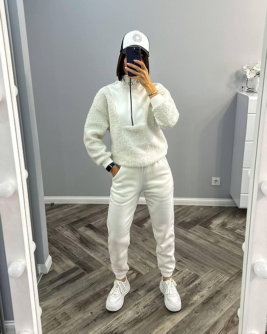 Женский стильный и удобный костюм двойка тринитка на флисе, трикотаж «Барашек» Одесса - изображение 4