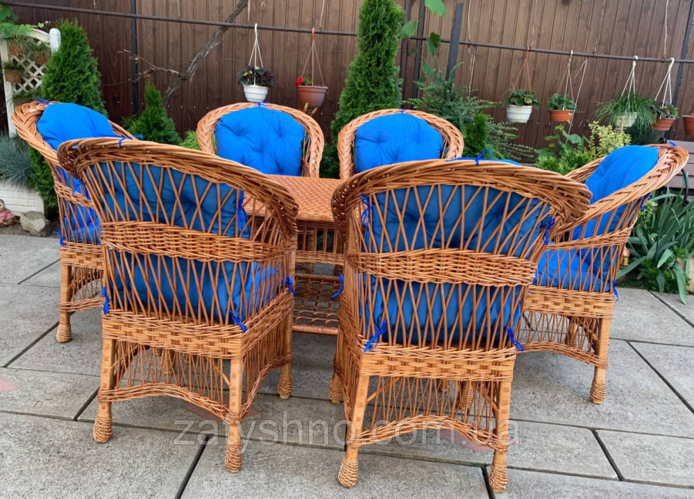 Большой набор плетеной мебели с накидками Киев - изображение 6