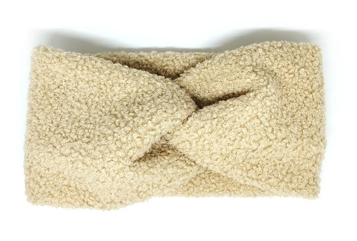 Пов'язка тепла жіноча букле бежева Київ - фото 1