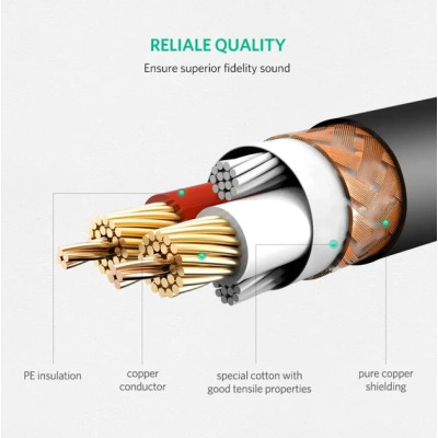 Кабель мультимедийный XLR M to XLR F 2.0m AV130 black Ugreen (20710) Винница - изображение 2