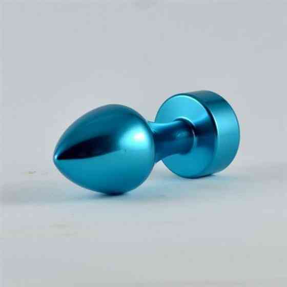Анальна пробка - Heavy Metal Anal Plug Rosebud Aluminium Blue Sex Aura Київ