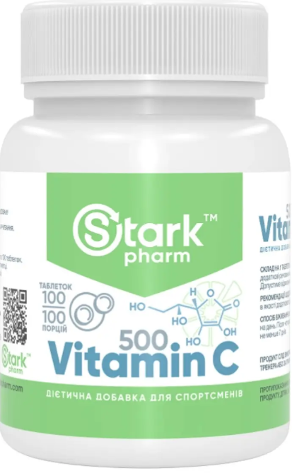 Вітамін С Stark Pharm Vitamin-C 500mg 100 таб Київ - фото 2