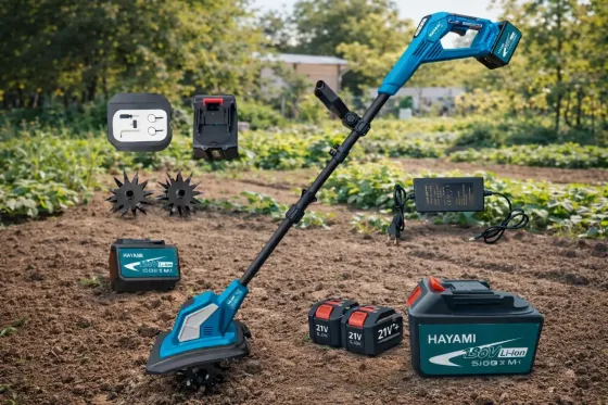 Аккумуляторный культиватор A-1039 для рыхления и прожигания огорода 2 акб 48В 2800Вт Коломия