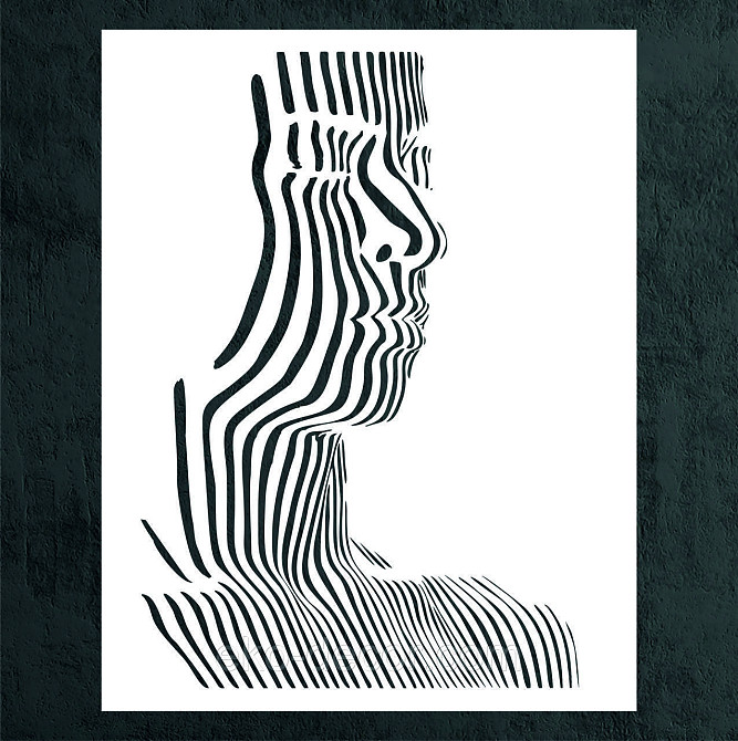 Декоративное настенное Панно «Силуэт женщины», Декор на стену 70*53 см, Белый Киев - изображение 7