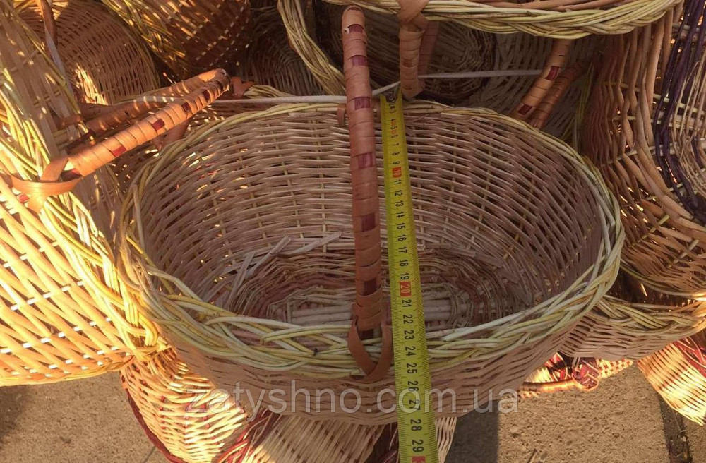 Корзина плетеная овальная | корзинка красивая  плетеная | корзина из лозы с ручкой Киев - изображение 4