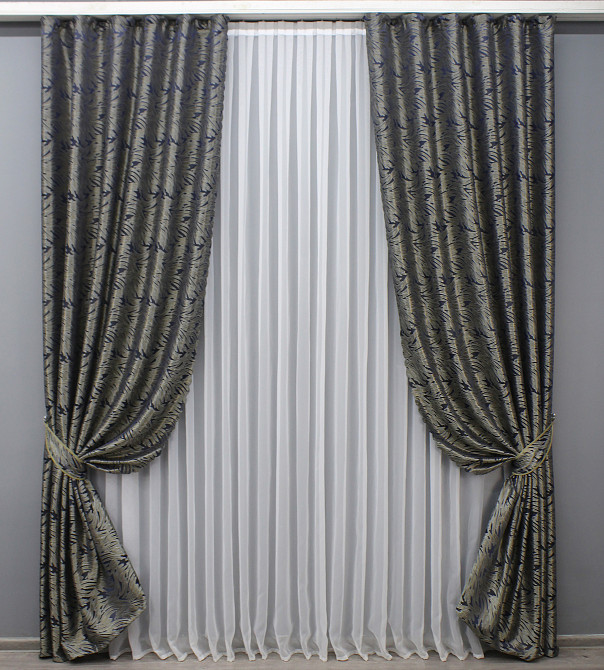 Шторная ткань жаккард 