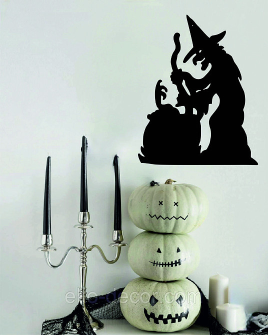 Декоративное настенное 3D Панно «Ведьма», Декор на стену с объемом 110*87 см, Черный Киев - изображение 9