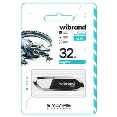 USB флеш накопитель Wibrand 32GB Aligator Black USB 2.0 (WI2.0/AL32U7B) Винница