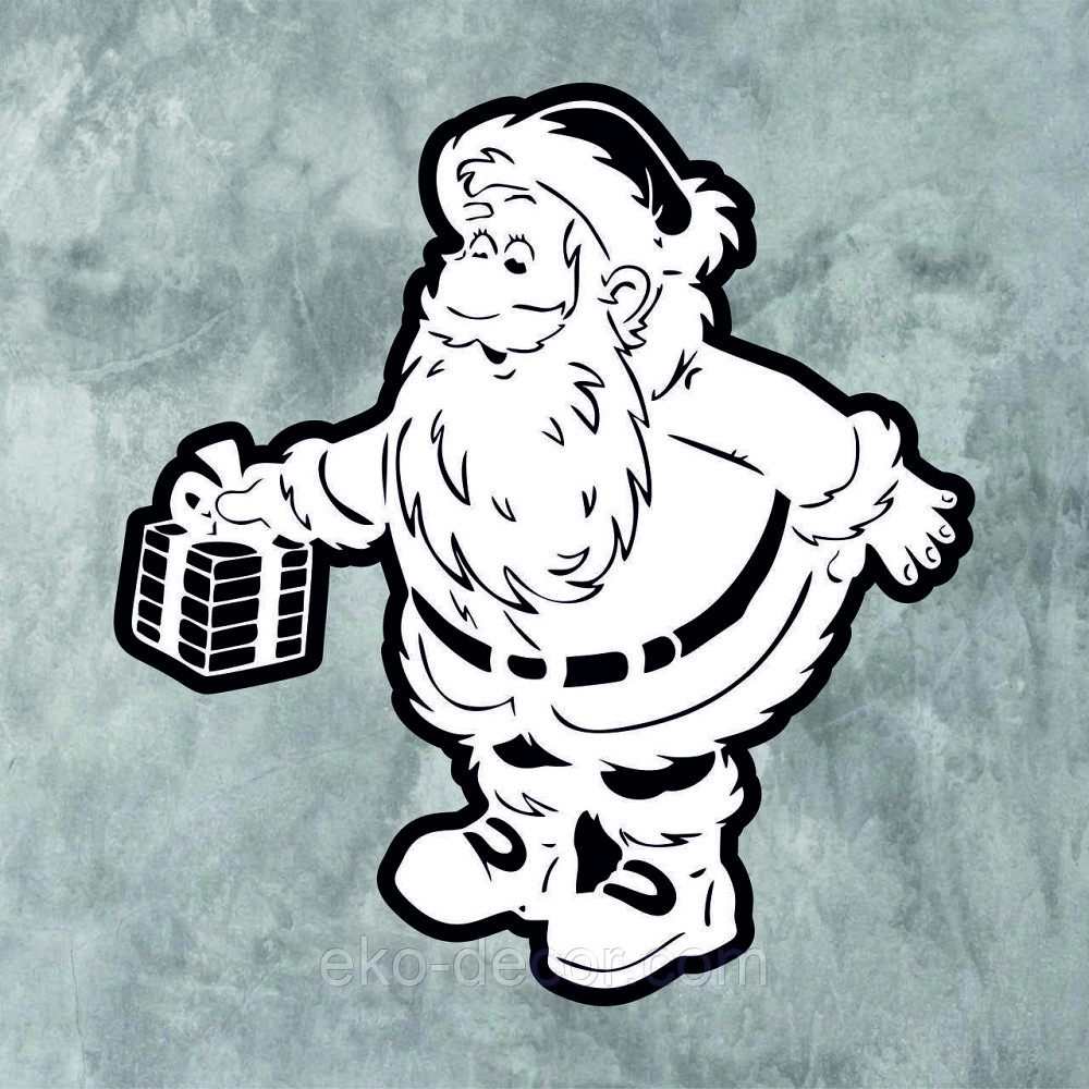 Декоративное настенное Панно «Дед Мороз», Декор на стену 70*65 см Киев - изображение 7