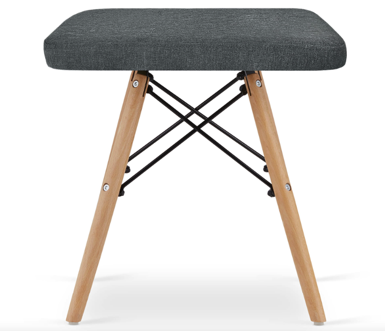 Табурет Leobert Werk квадратний з дерев'яними ніжками сірий Київ - фото 3