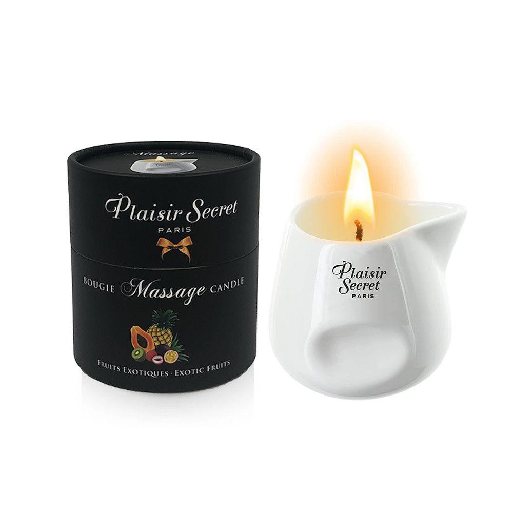 Массажная свеча Plaisirs Secrets Pineapple Mango (80 мл) подарочная упаковка, керамический сосуд Sex Aura Киев - изображение 1