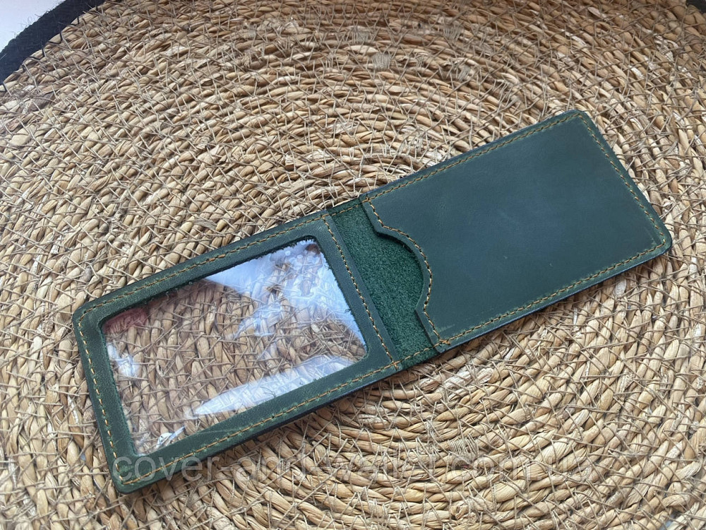 Обкладинка "Державна податкова служба України" із вінтажної шкіри зеленого кольору Київ - фото 6