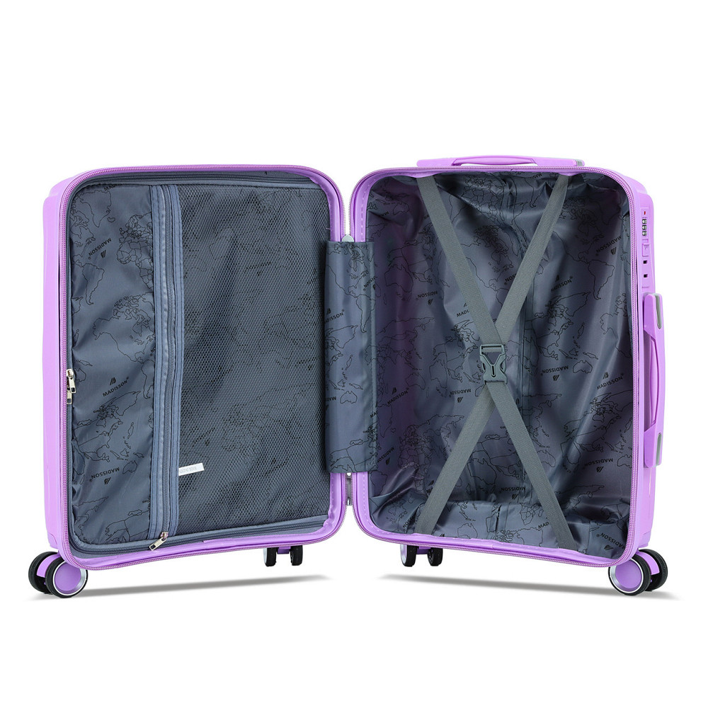 Чемодан полипропиленовый MADISSON 51103 малый 55 см фиолетовый Киев - изображение 10