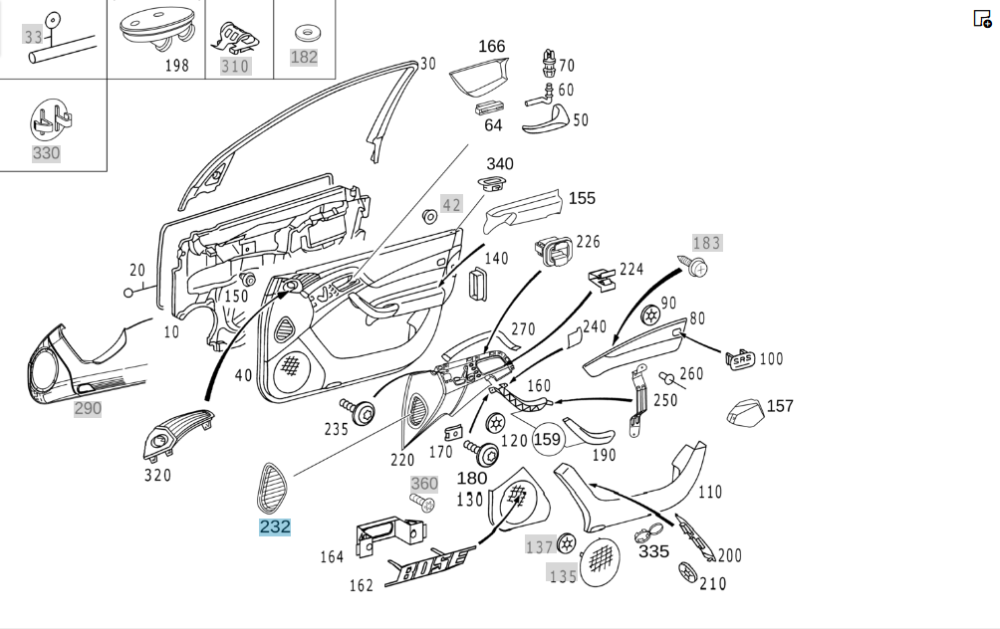 Mercedes-Benz  A2207203178 1434 Ущільнення повітроводу бежеве на передній лівій карті дверей S-class short W220 S-class long V220 Одесса - изображение 1