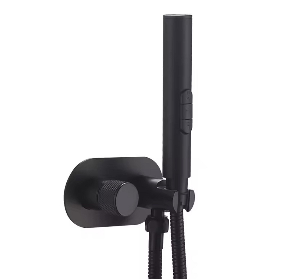 Душовий набір змішувача прихованого монтажу для гігієнічного душу зі шлангом (3 режими) Чорний мат Вінниця - фото 2