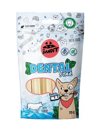 Ласощі для собак Містер Бандіт Mr.Bandit Дентал палички для здоров'я зубів собак з яловичиною, 70 г Вінниця