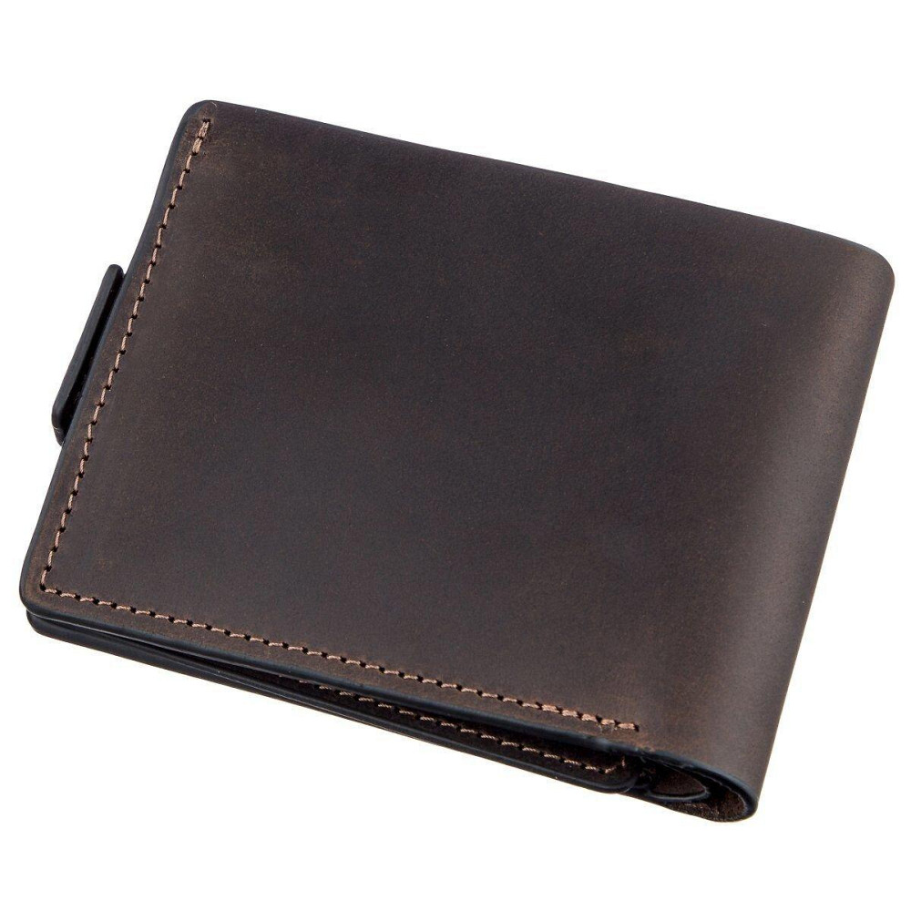 Горизонтальне портмоне унісекс Коричнева (GRANDE PELLE) Київ - фото 6