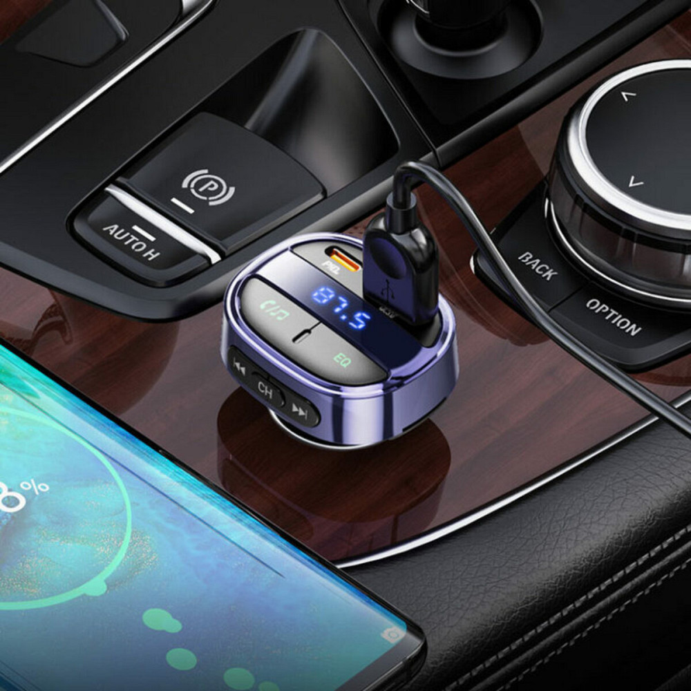 АЗП з FM-модулятором HOCO E70 PD30W+QC3.0 car BT FM transmitter Magic Night Киев - изображение 3