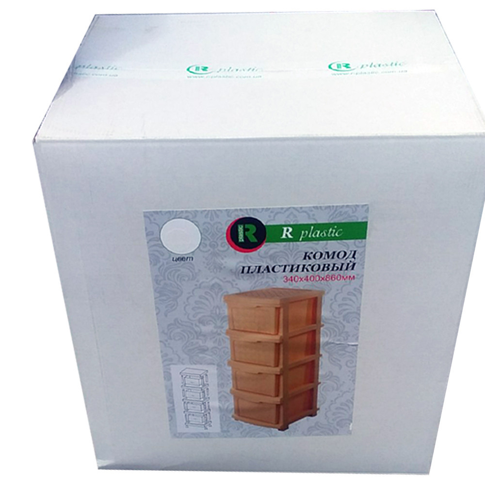 Комод R-Plastic "Компакт Плюс" 4 яруси 34*40*86 см блакитний Одеса - фото 4