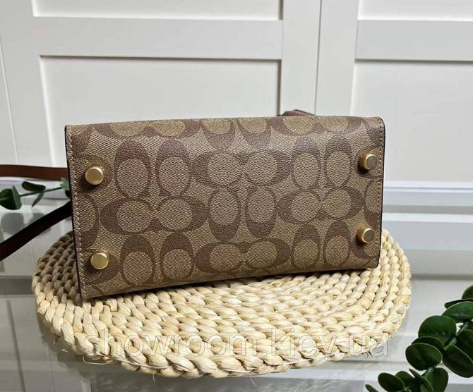 Брендовая женская сумочка Coach Andrea коричневая Киев - изображение 5