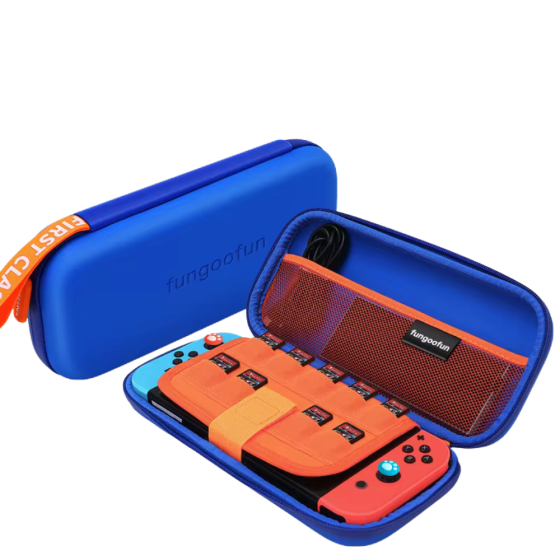 Сумка чехол для приставки Nintendo Switch кейс для консоли и аксессуаров Fungoofun на 1 отделение,синяя Каменец-Подольский